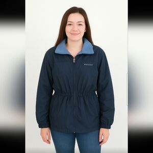 Columbia Womens Blue Warm Fleece Lined Winter Coat L